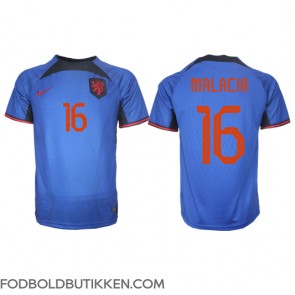 Holland Tyrell Malacia #16 Udebanetrøje VM 2022 Kortærmet